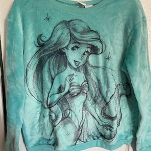 Fuzzy, and warm sweater with the princess Ariel